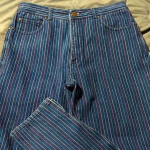 Vintage Jordache jeans - multi color stripes